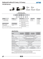 AIRTAC 4V CATALOG 4V100 SERIES: SOLENOID VALVES